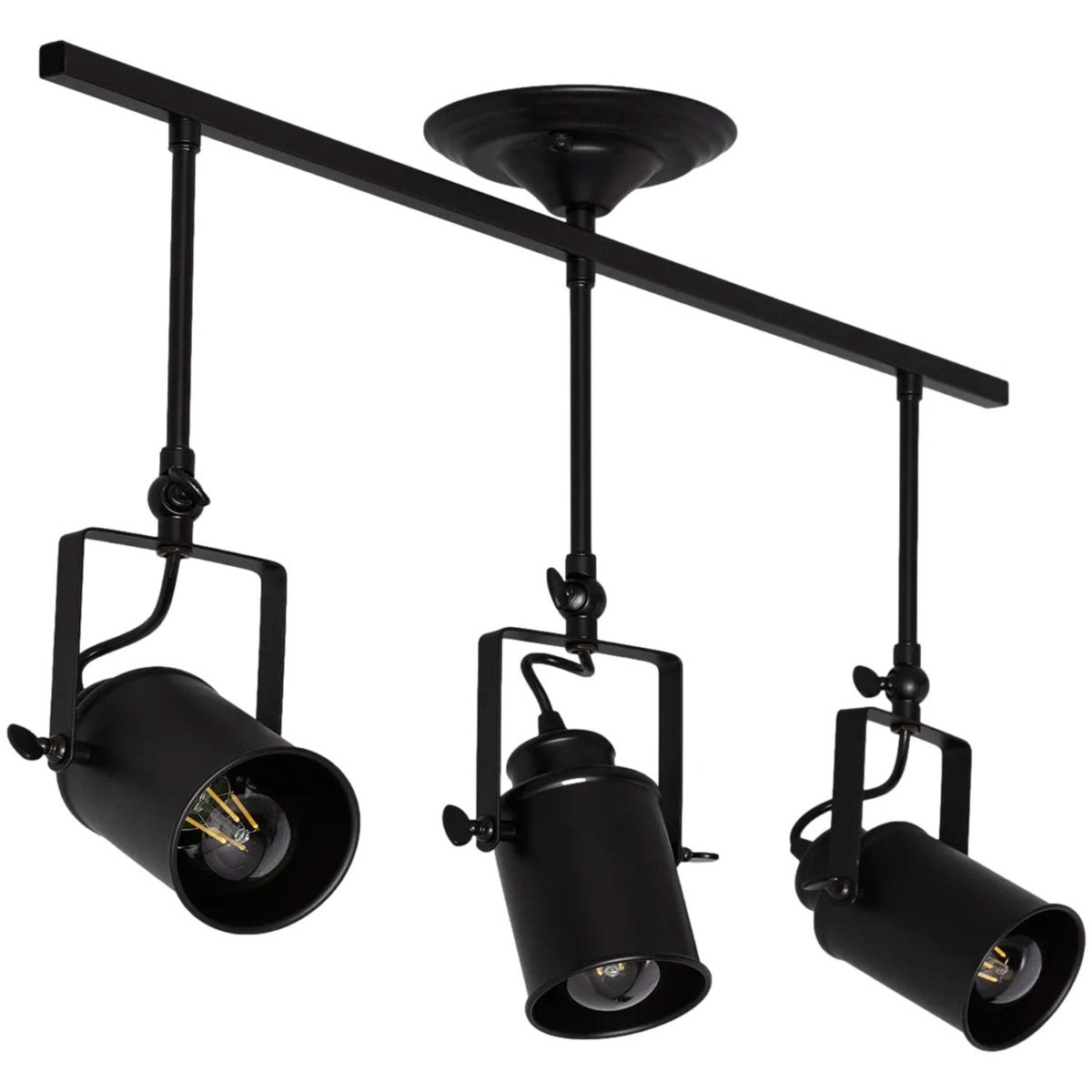 Lampa wisząca czarna Retro 3xE27x20W wym: 43x70x16 cm Abruzzo