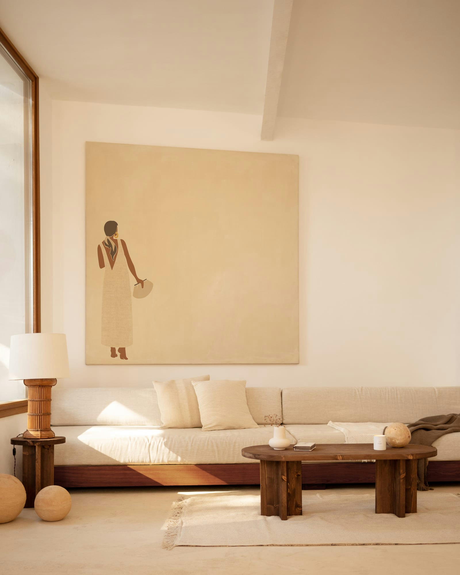 TOKYO II - Table basse en bois de sapin marron foncé 120x40cm