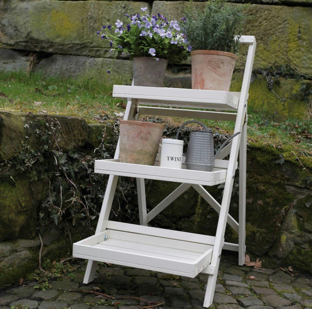 - Échelle à plantes en pin blanc