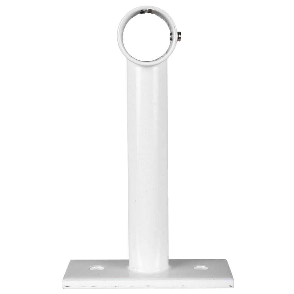 Support long pour tringle blanc métal
