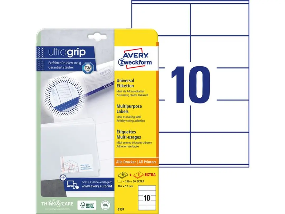 Etiketten 30er-Set Universal-Etiketten