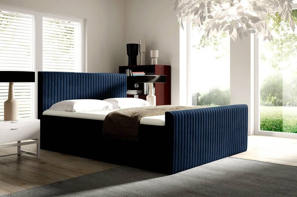 Boxspring Pinehill velvet 160 x 200 cm met opbergruimte