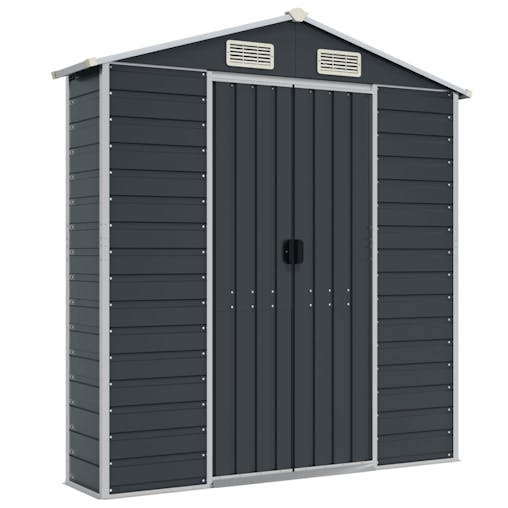 NNEVL Garden Shed Anthracite 191x725x198 cm Galvanised Steel