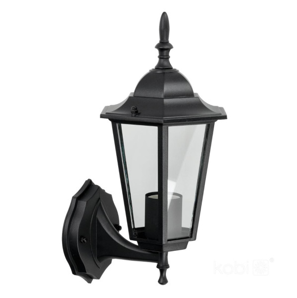 Kinkiet zewnętrznyczarno-przezroczysty LO 4101 1xE27x50W IP54 Kobi