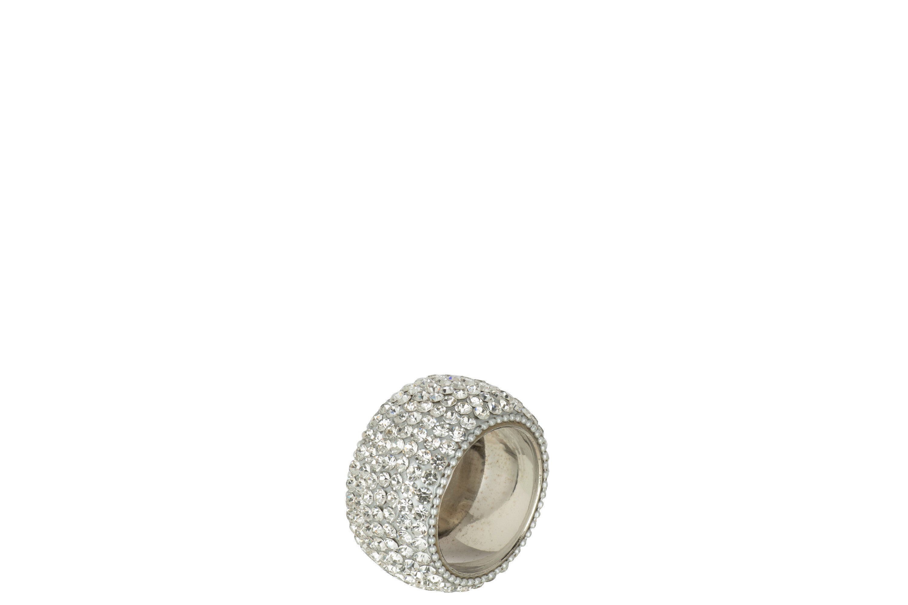 J-Line servetring Diamant - aluminium - zilver - 6 stuks