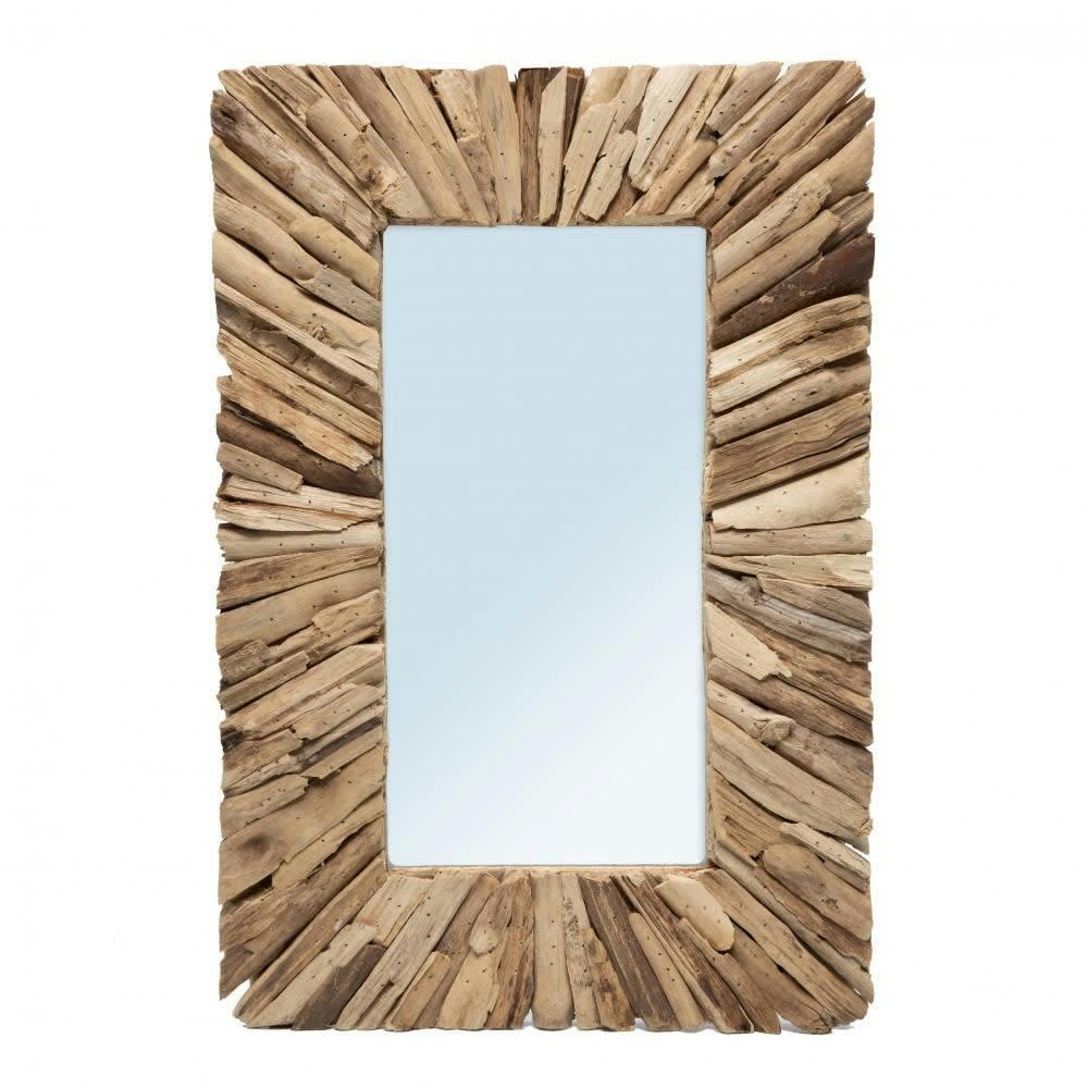 DRIFTWOOD - Miroir en bois flotté naturel rectangulaire 60x40