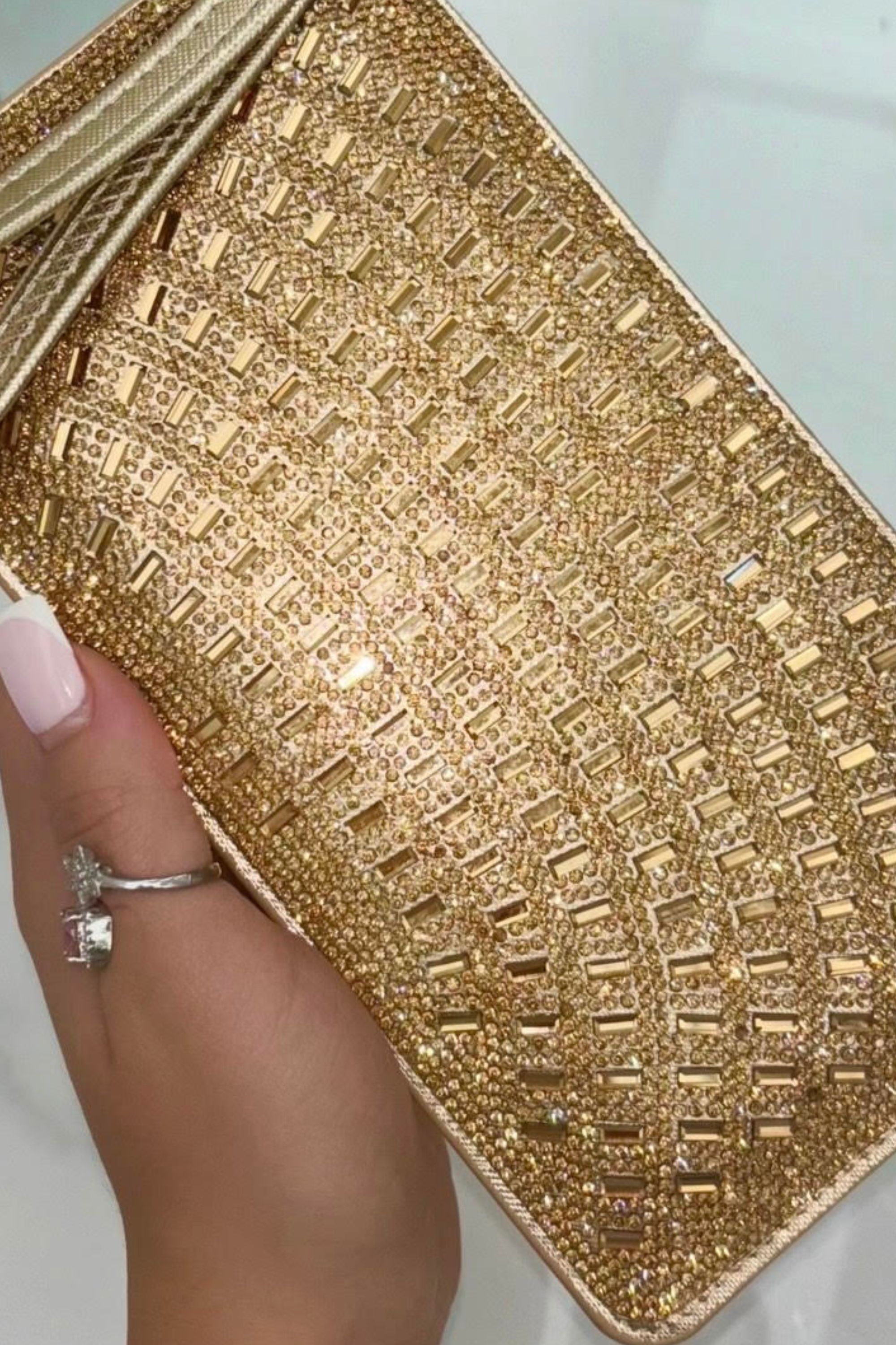 Love Lemonade Crystal Disco Ball Clutch Purse
