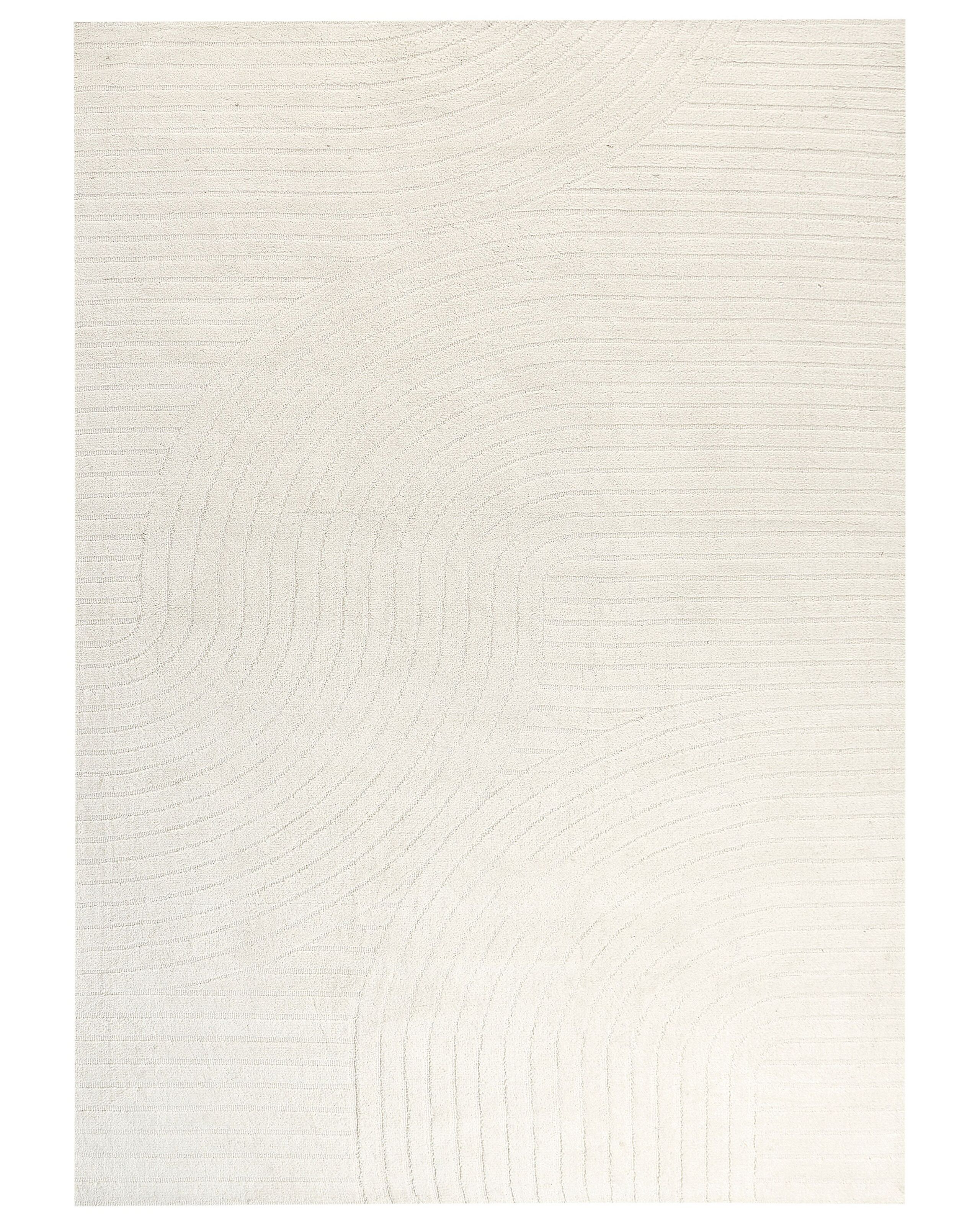 Dywan wełniany abstrakcyjny wzór 200 x 300 cm beż