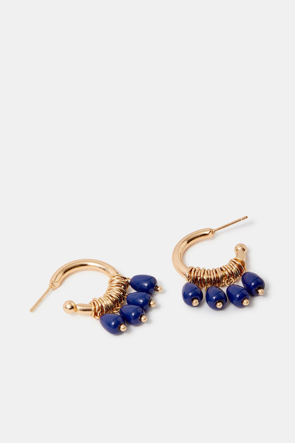 Accessorize Bead Charm Hoop Earrings