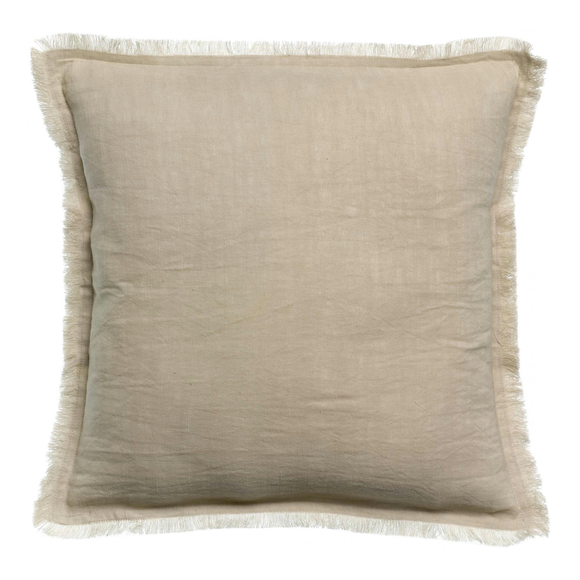LALY - Coussin uni  en lin lin 45 x 45
