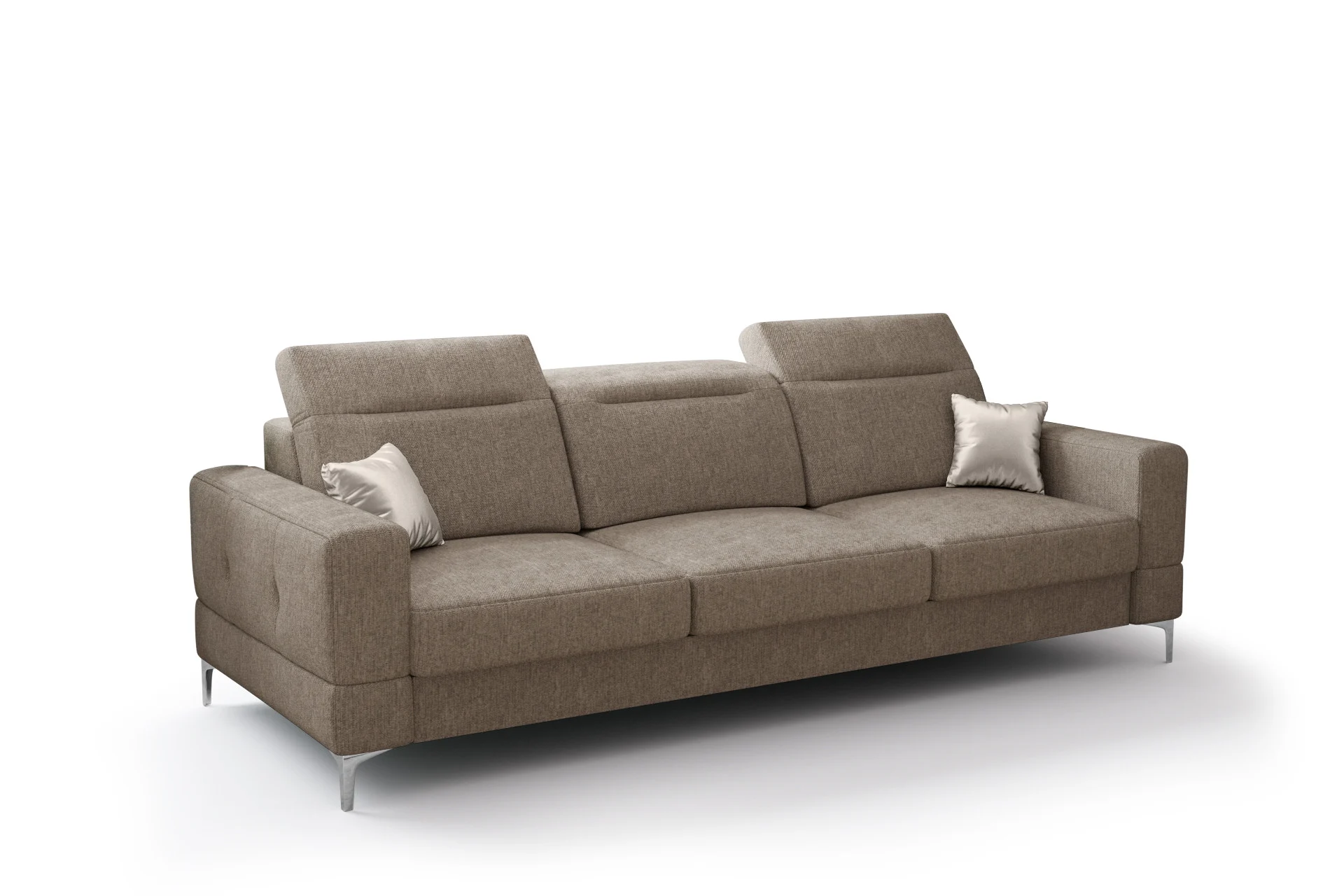 Sofa Malibu III bez funkcji spania regulowane zagłówki tkanina