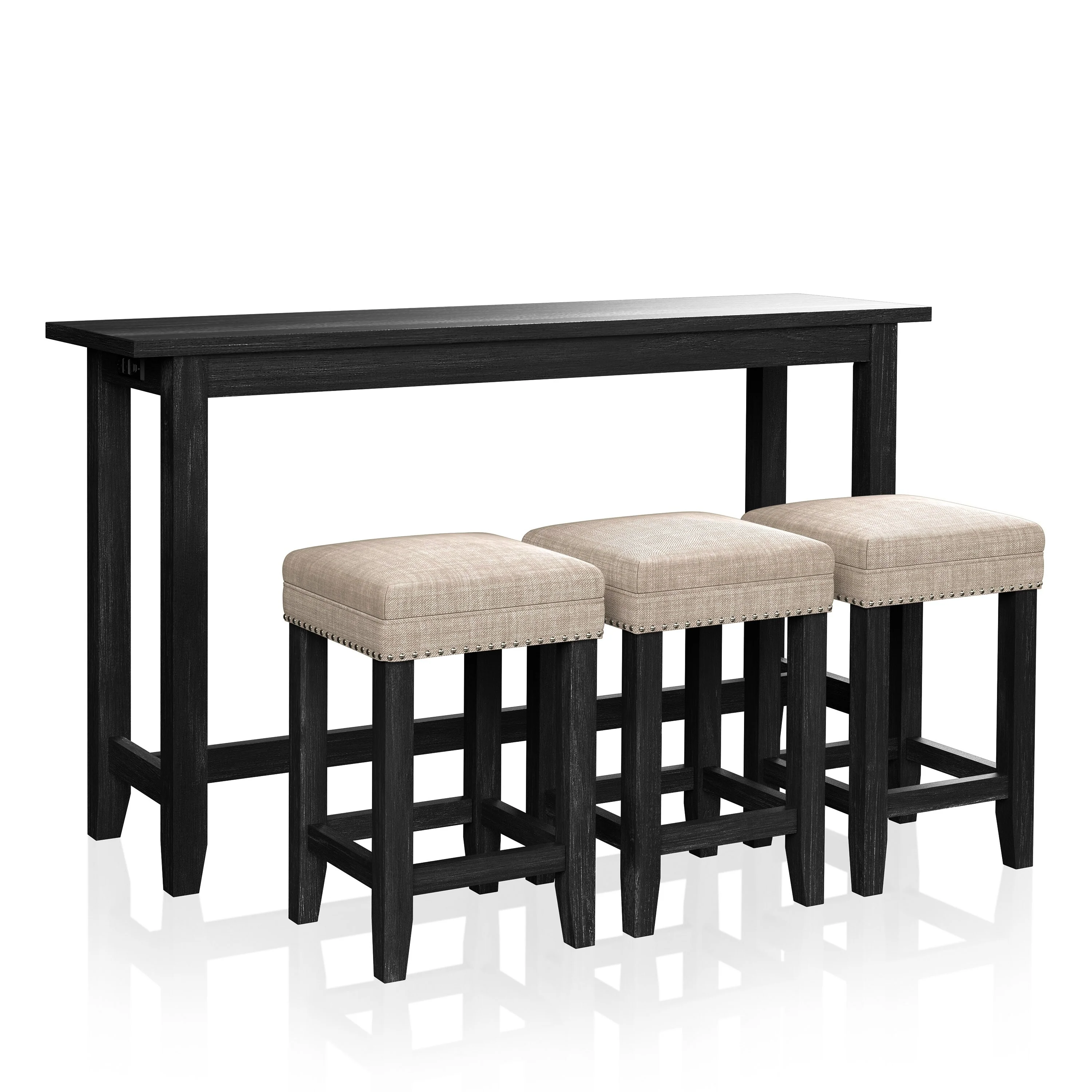 Chester Transitional Wood Counter Height Dining Set with USB and Power Outlets by Furniture of America