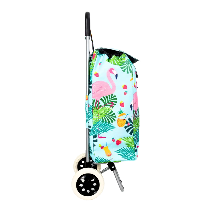 Kühltasche mit Rollwagen Flamingo