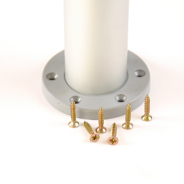 4 un. Pied rond pour meuble en aluminium diamètre 40mm hauteur 150mm aluminium mat avec régulateur de nivellement