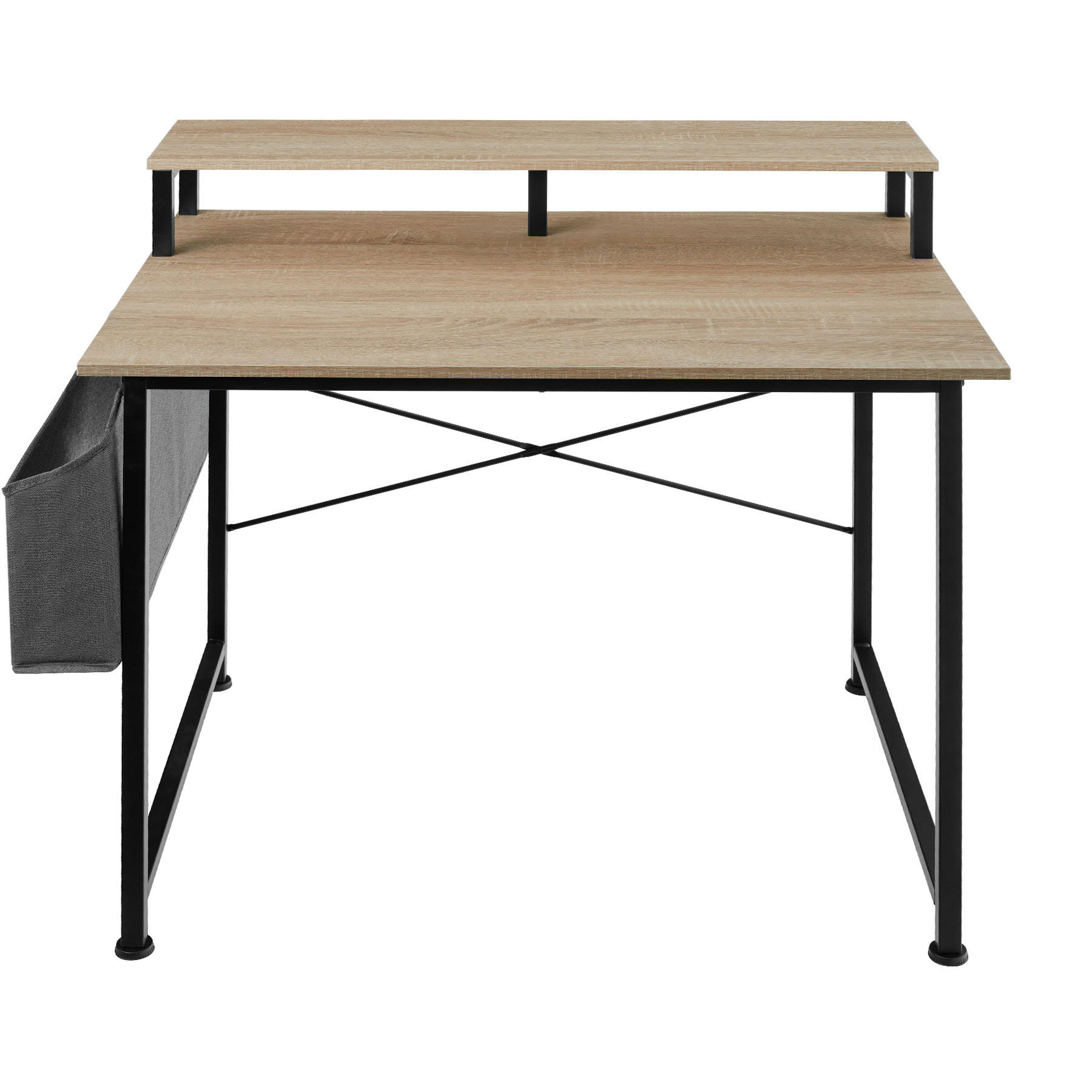 - Bureau Style industriel Bois clair industriel, Chêne Sonoma