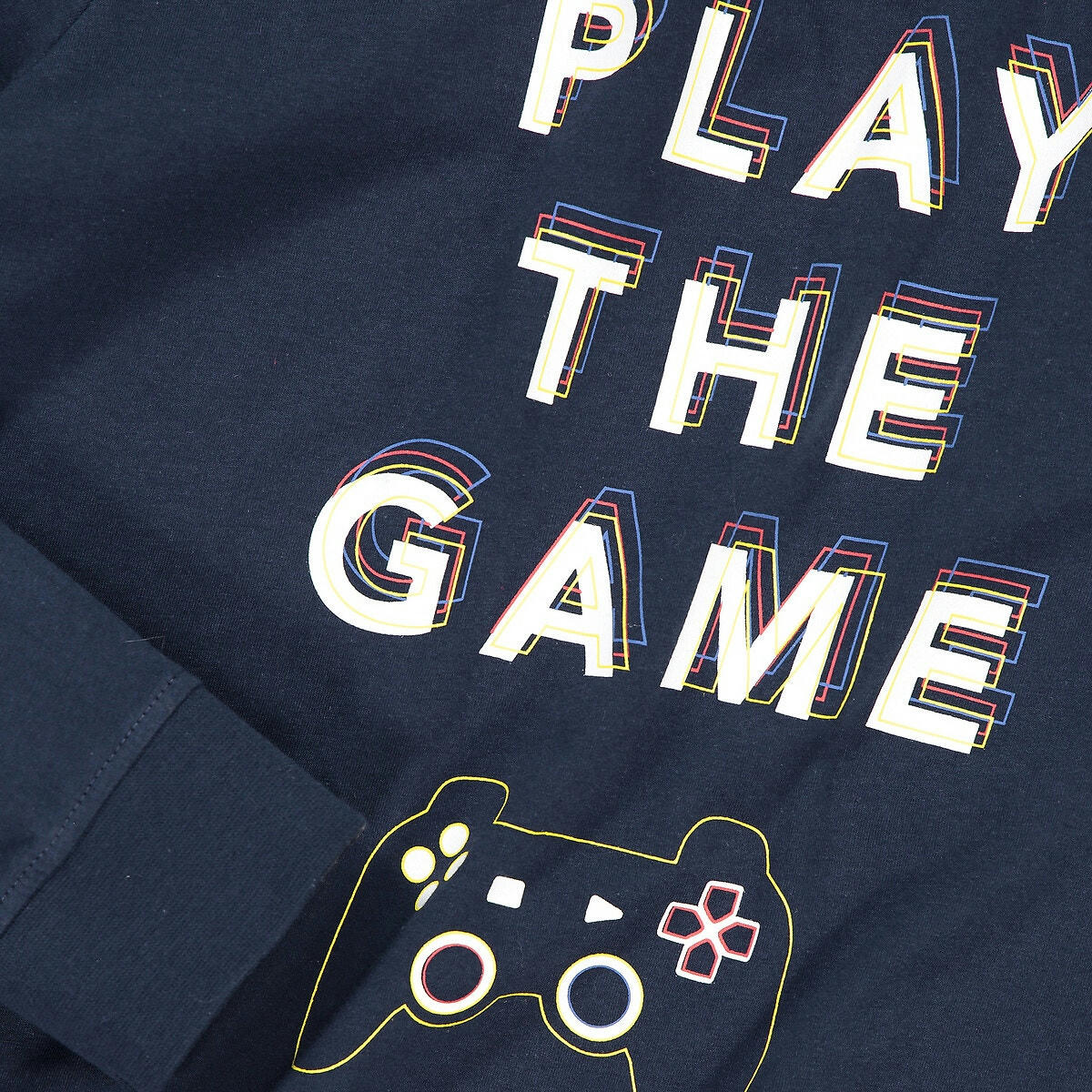 Pyjama manches longues en coton motif game