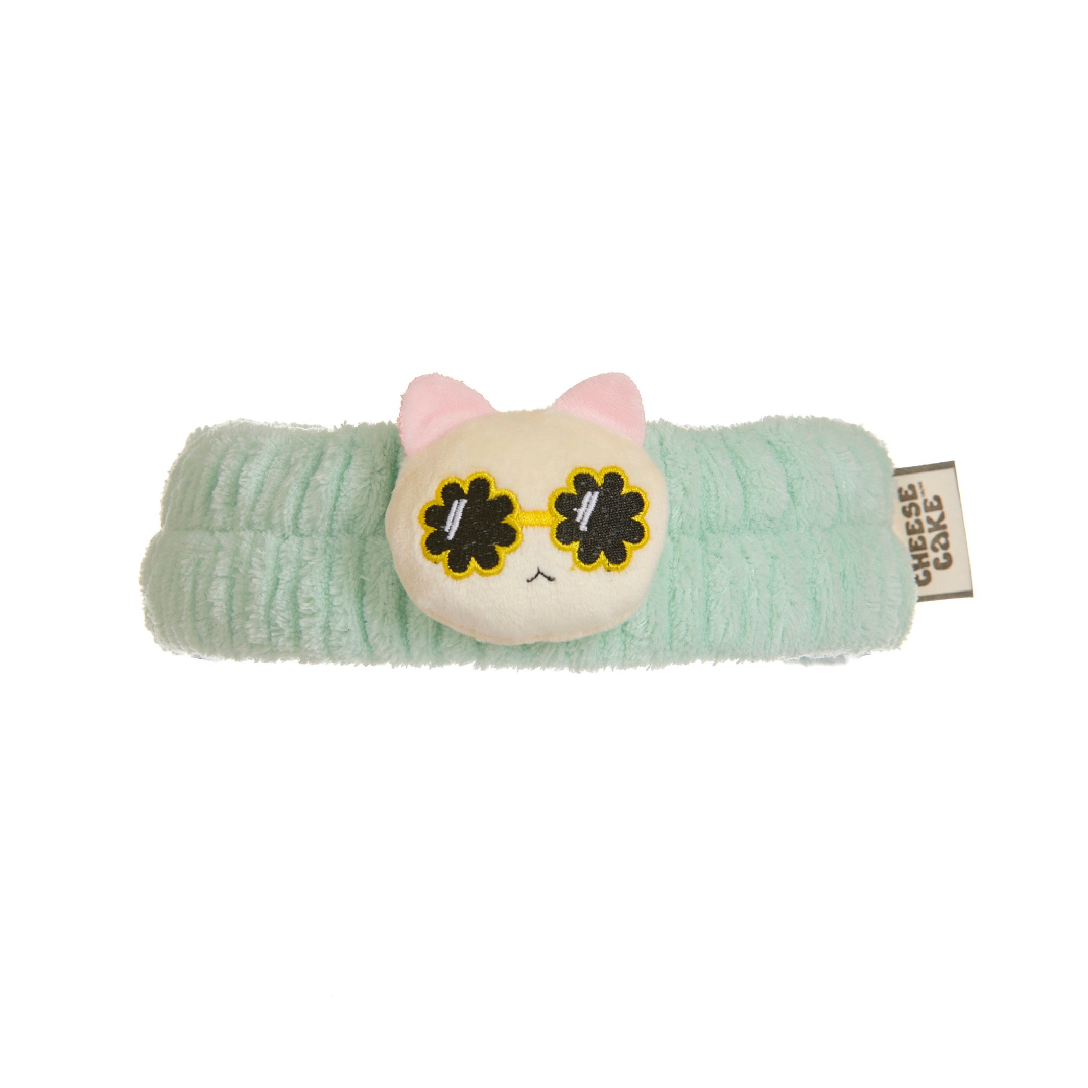 Cheesecake Squeaky Clean Headband & Wristband Gift Set - Green Cat