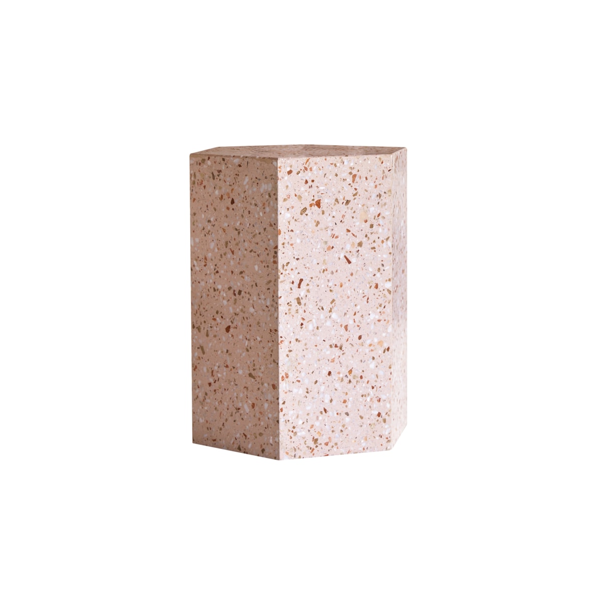 Tikamoon Hocker van roze premium terrazzo - Roze