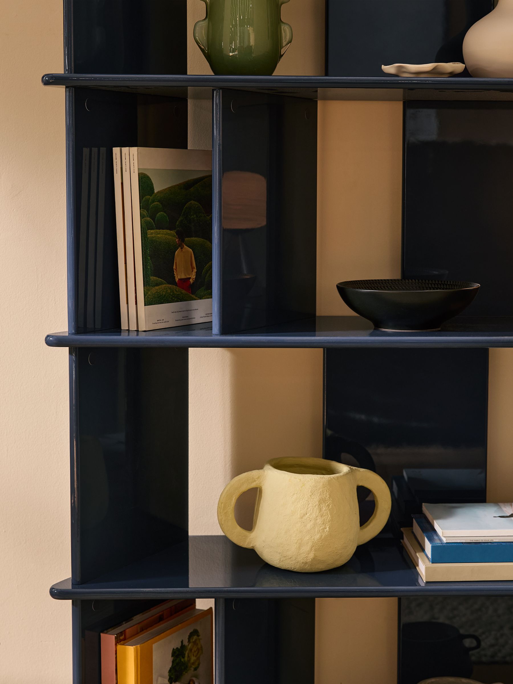 Ingrid Wide Shelving Unit in Navy