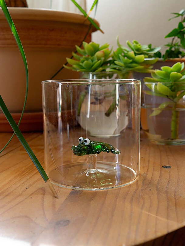Verre figurine alligator - wd lifestyle easylife vert