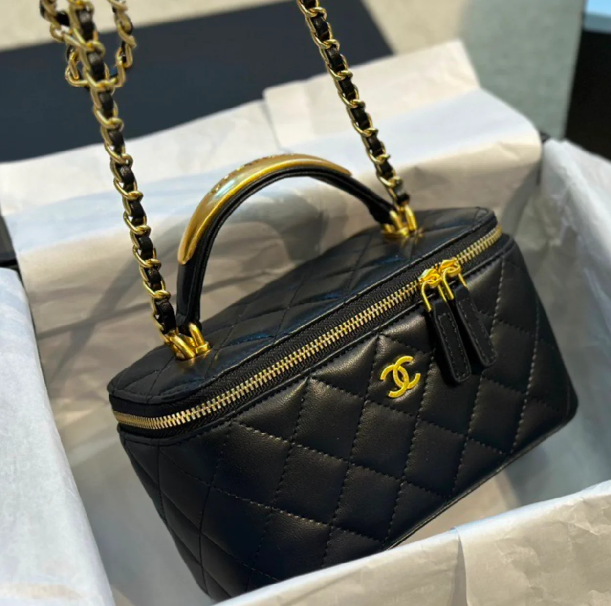 Chanel 22B Metal Handle Makeup Box