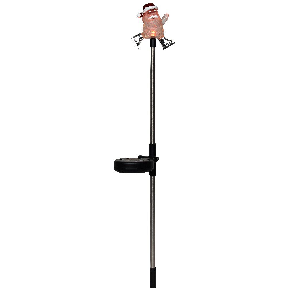 Pique solaire à planter figurine Père No&euml;l 5 LED
