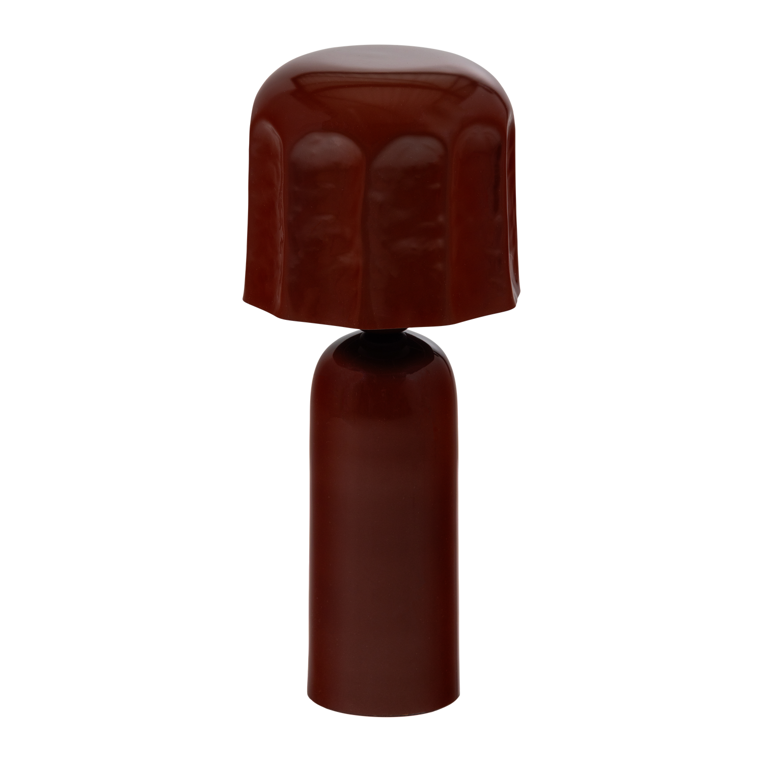 WOOOD tafellamp Lumira - Metaal - Hoogglans Bruinrood - 39x15x15