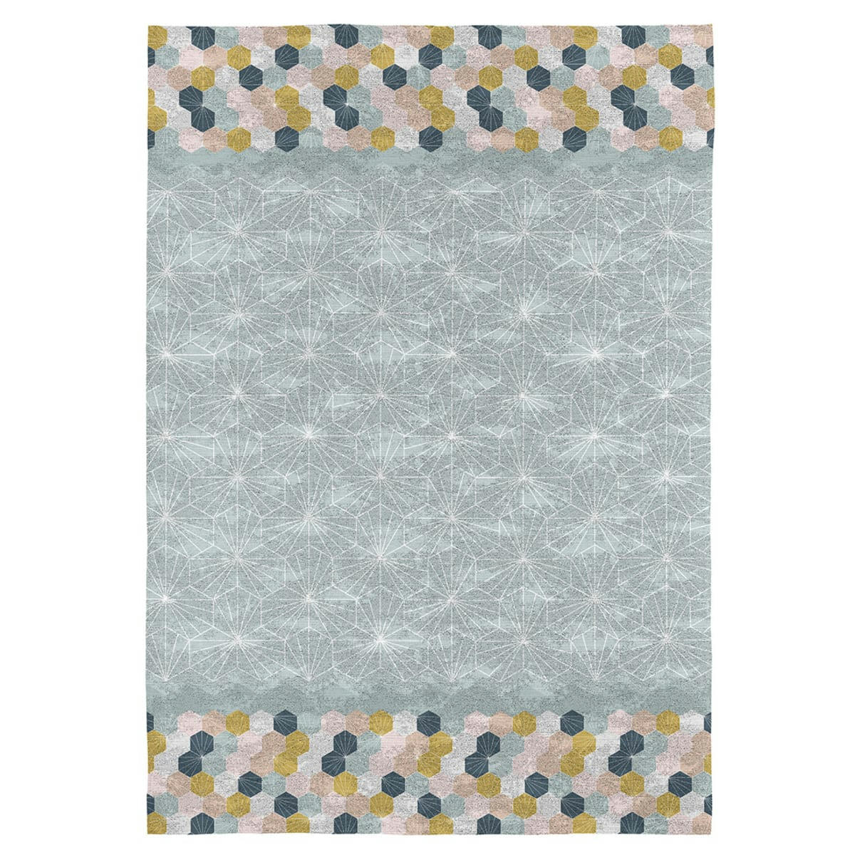 MONROVIA - Tapis décoratif en coton en impression digital gris 160x230 cm