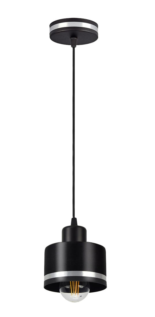 Lampa wisząca WAMA czarno-srebrna 1xE27x40W wym:100x12x12cm IP20 Candellux