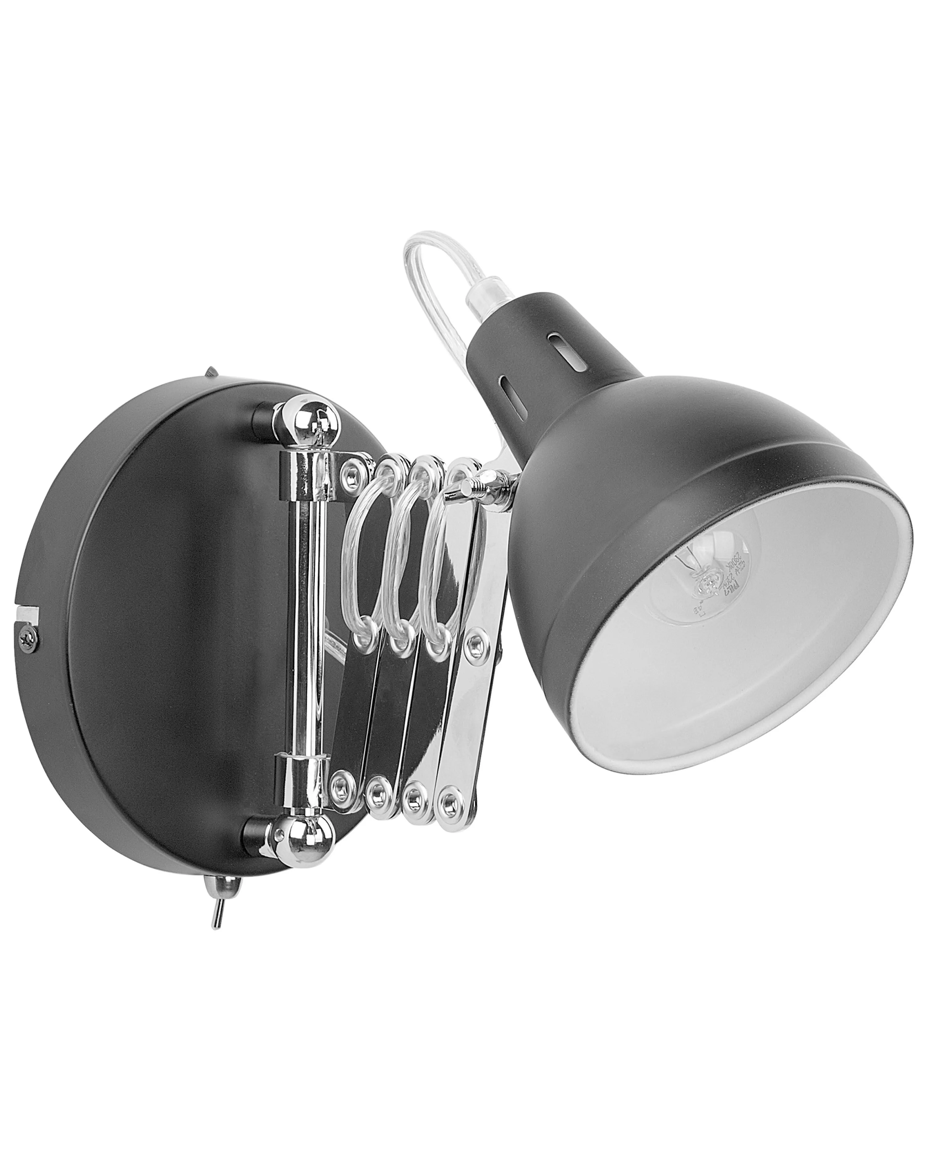 Set of 2 Wall Lamps HARRINGTON Adjustable Metal Black