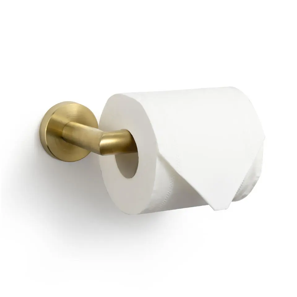 VDN Stainless wc rolhouder goud - Toiletrolhouder - RVS