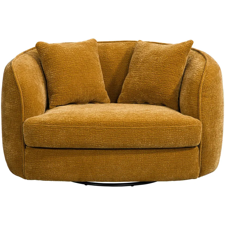 Draaibare Loveseat Enzio - stof Elephant - okergeel
