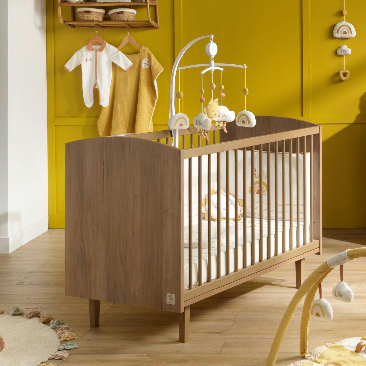 JAZZY - Lit bébé 120x60cm à barreaux