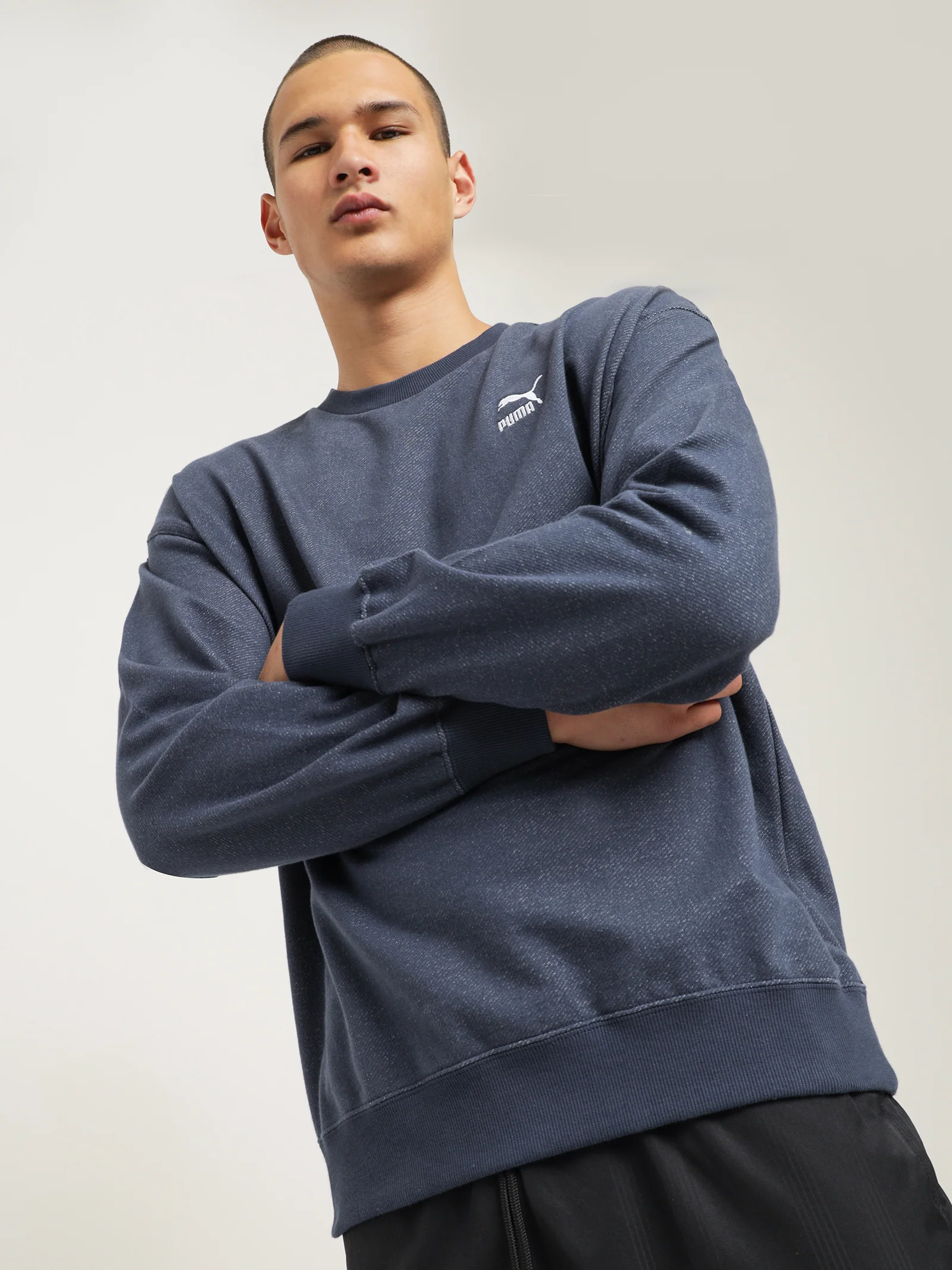 Classic Denim Crew Fleece