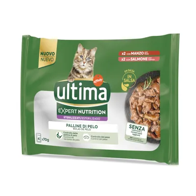 Ultima Cat Expert Nutrition Hairball Beef & Salmon