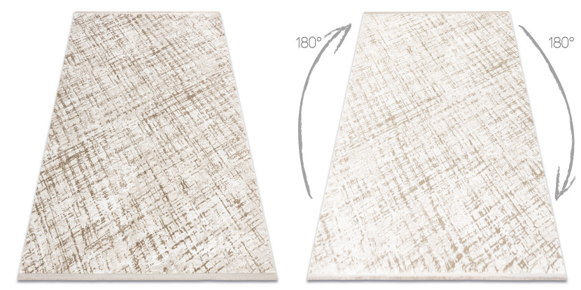 Dywan DUKE 51550 beż / krem - Kratka, strukturalny, bardzo 80x150 cm