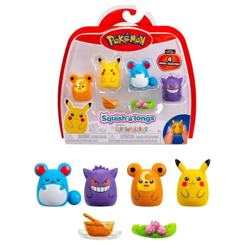 Plüschtier 4er-Set Squishalongs Pokémon