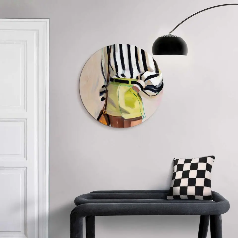 Glasschilderij Zomerse outfit - &Oslash; 50 - Groen