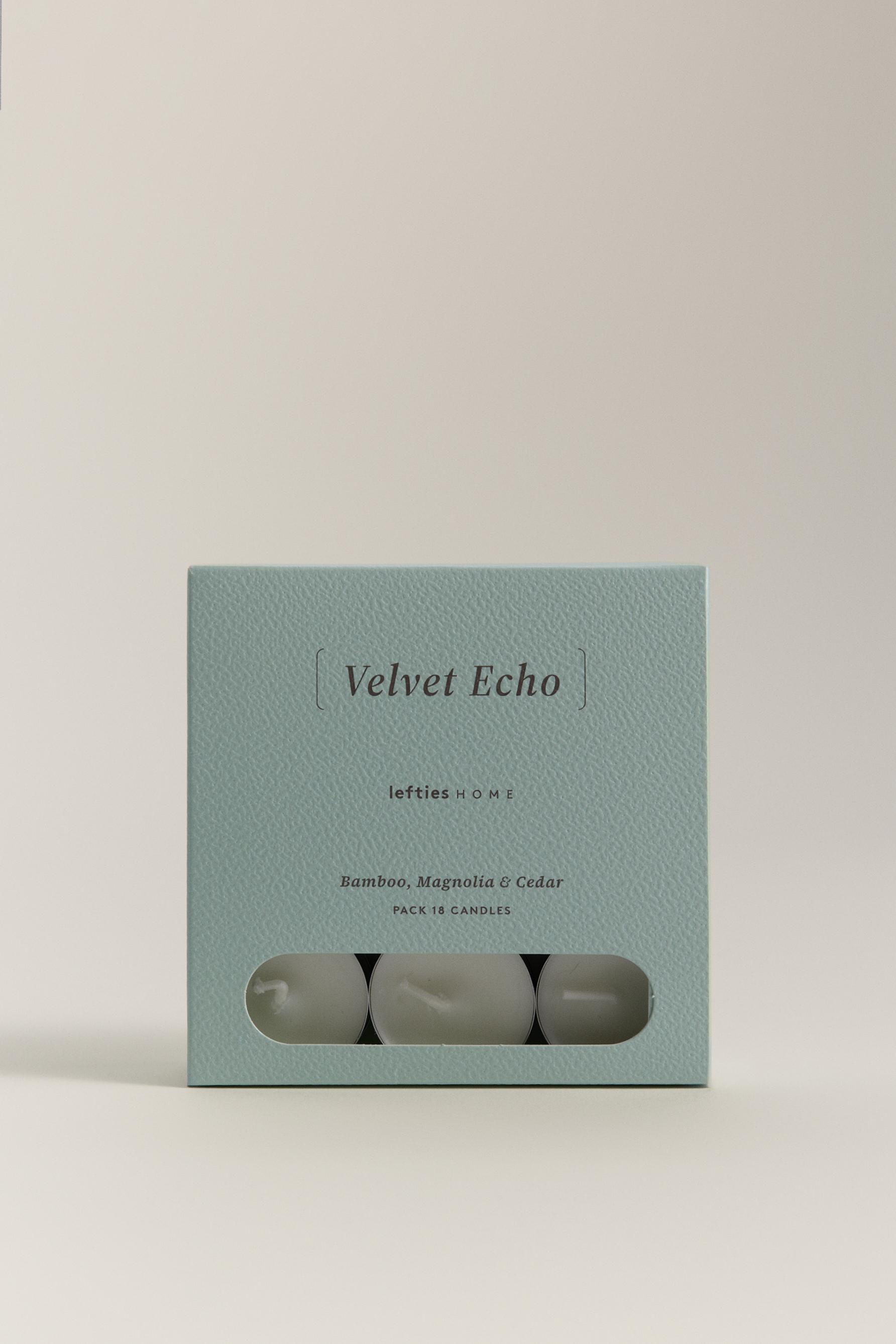 Pack 18 velas pequeñas aromáticas Velvet Echo