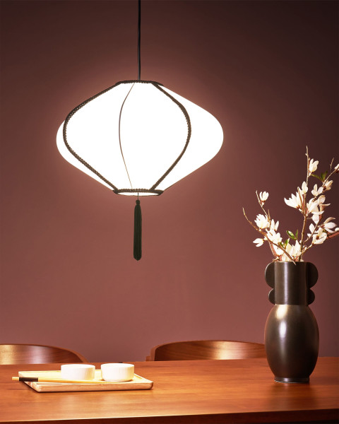 Lampa wisząca sufitowa nylonowa biała