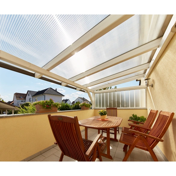 Dachplatte, LxBxS: 2000 x 980 x 16 mm, Polycarbonat, klar