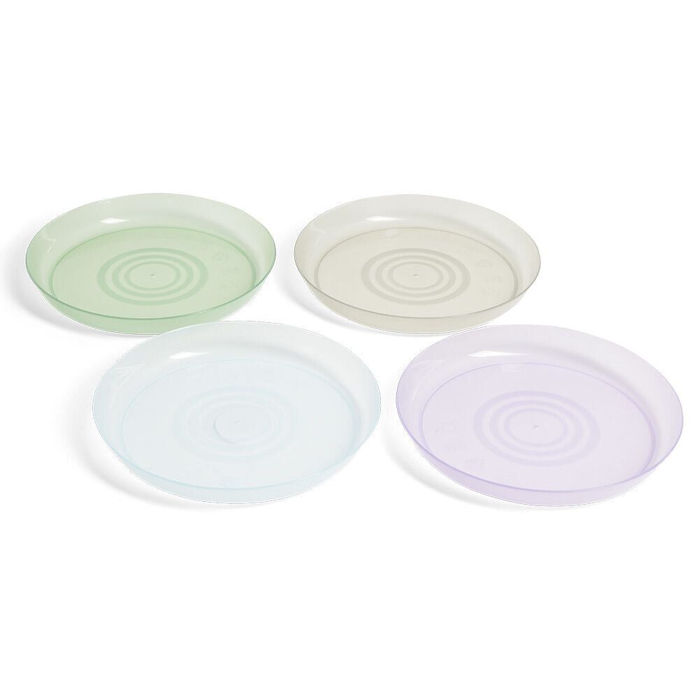 Lot de 4 assiettes enfant plastique coloré Ø18,5cm