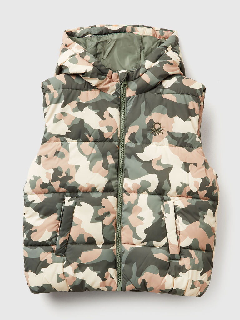 Padded camouflage vest