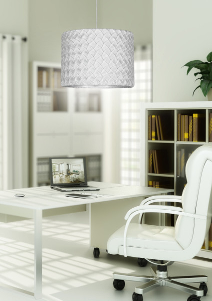 Lampa wisząca biała SUSAN 1xE27x60W wym: 100x31x31 cm Candellux