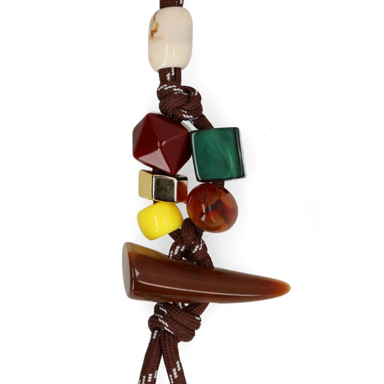 Manfield Donkerbruine bag charm