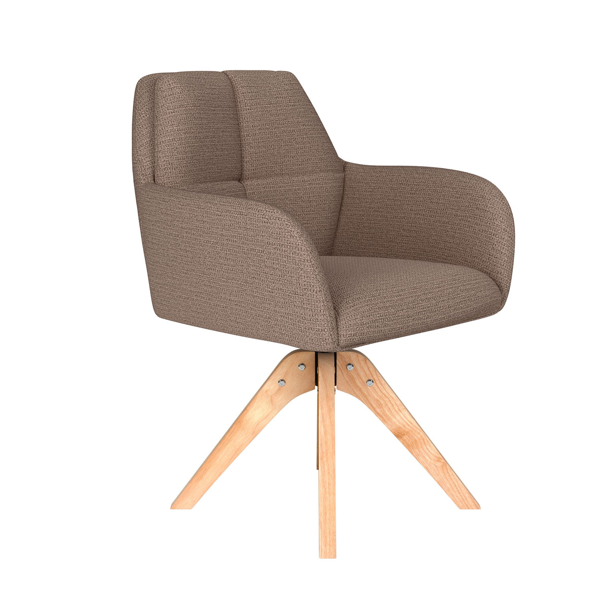 Housecraft Living Pete Eetkamerstoel Draaibaar Hout Taupe