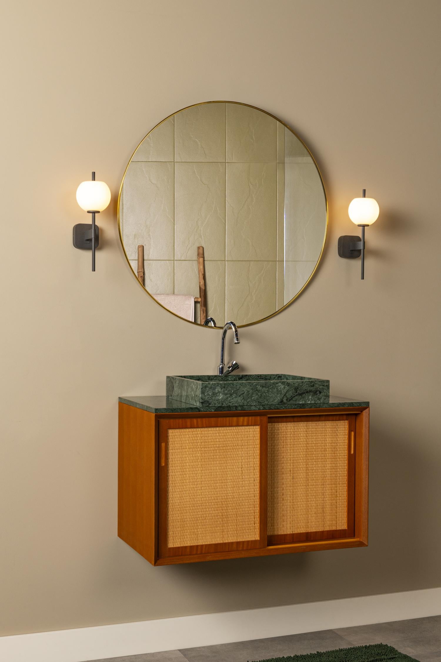 Lucide wandlamp badkamer ELDA - 1xG9 - Zwart