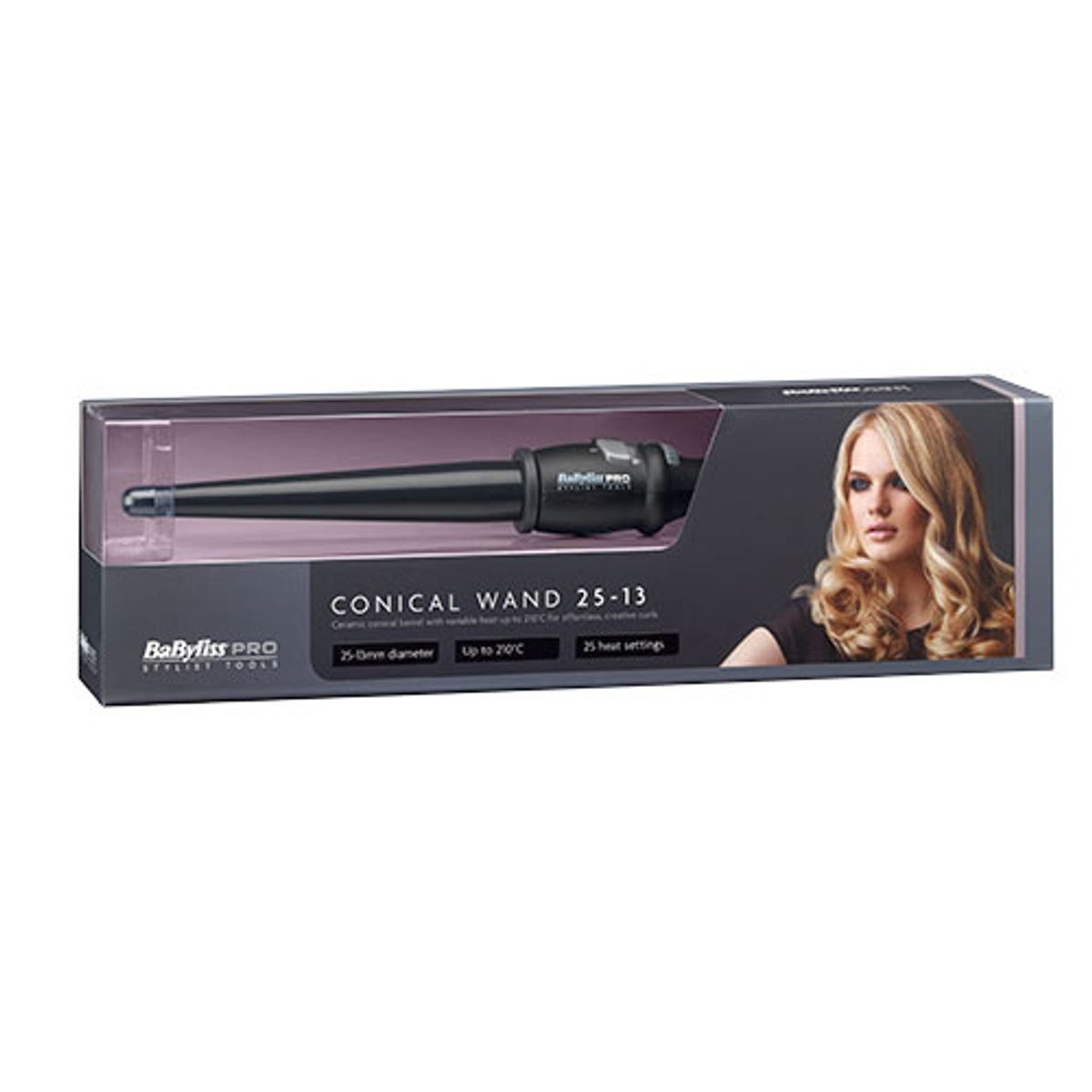 BABYLISS PRO Porcelain Conical Wand 25 Curling Wand