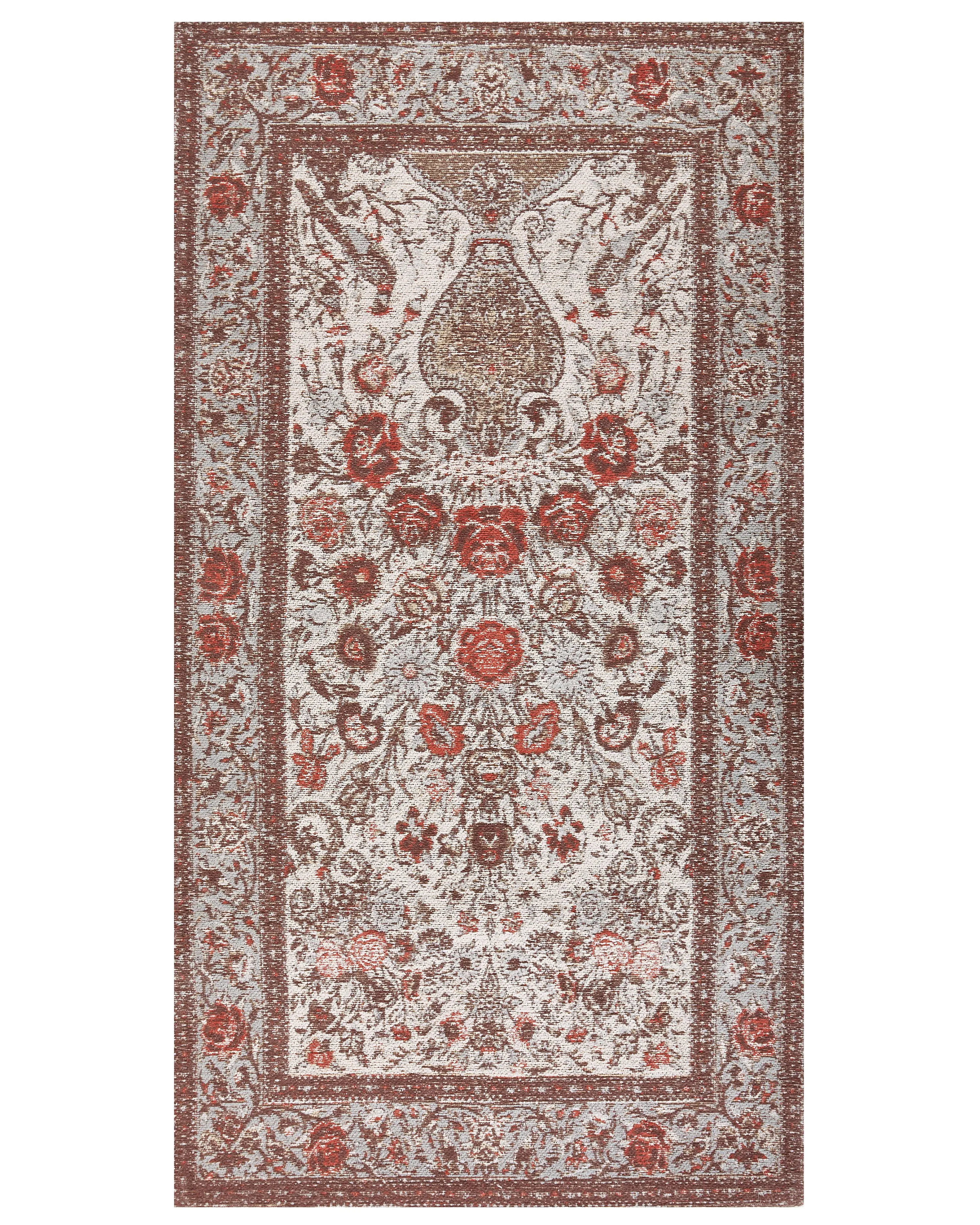 Rug BINNISZ Red 80 x 150 cm Cotton