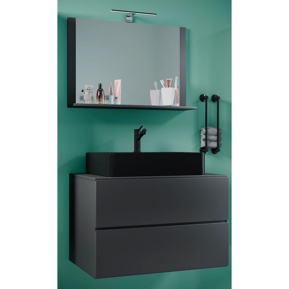 Waschplatz-Set »Lendas«, 3-tlg., 80 cm, anthrazit